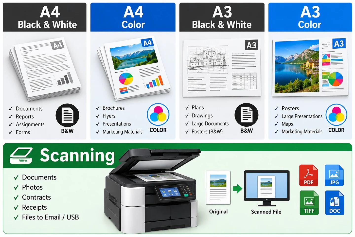 Detailed print specs guide